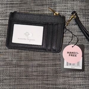 Nanette Lepore Black Textured Wristlet